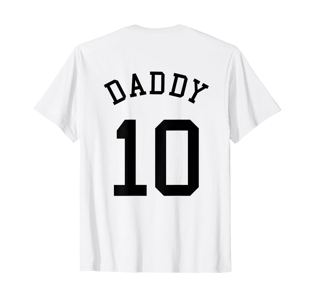 Daddy Team No 10 Football Dad Baseball T-Shirt - Unique Graphic Men Women