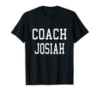 Coach Josiah Custom Football Soccer T-Shirt - Aesthetic Graphic Unisex