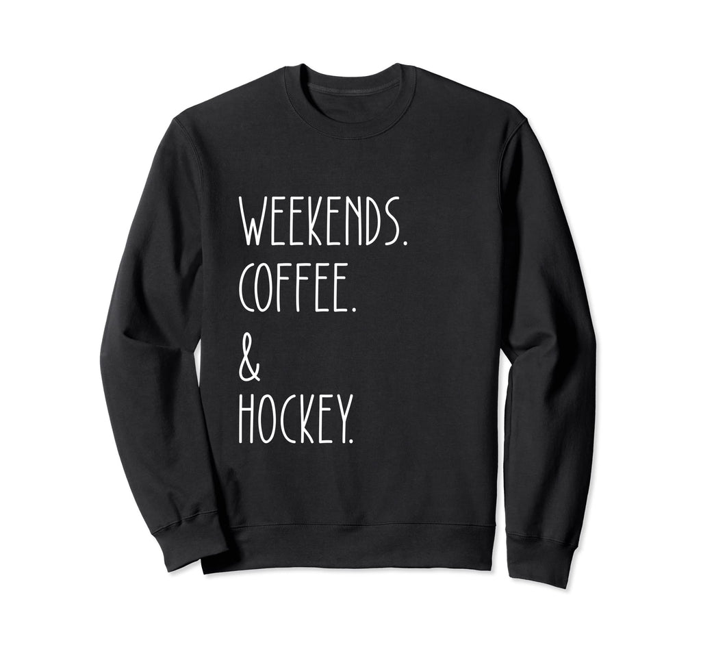 Weekends Coffee And Hockey Sweatshirt - Aesthetic Graphic for Adults