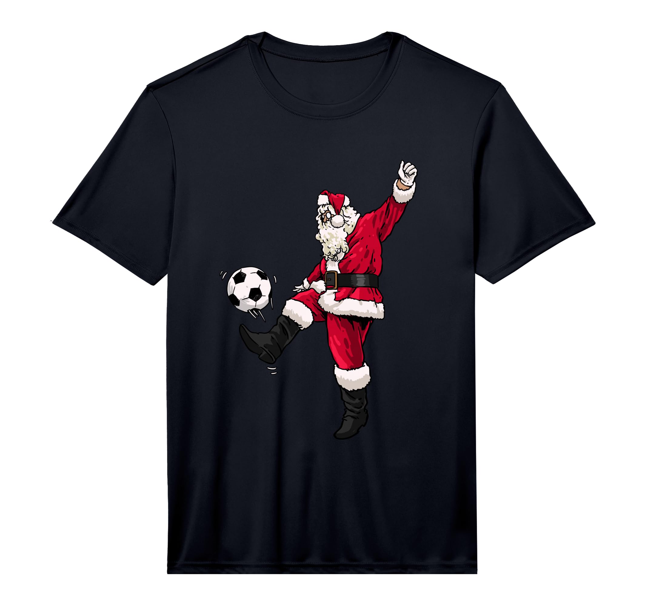 Santa Soccer Shirts Soccer Lover And T-Shirt - Graphic Print for Adults