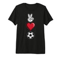 Peace Love Soccer Simple Player Coach T-Shirt - Streetwear Style Men Women