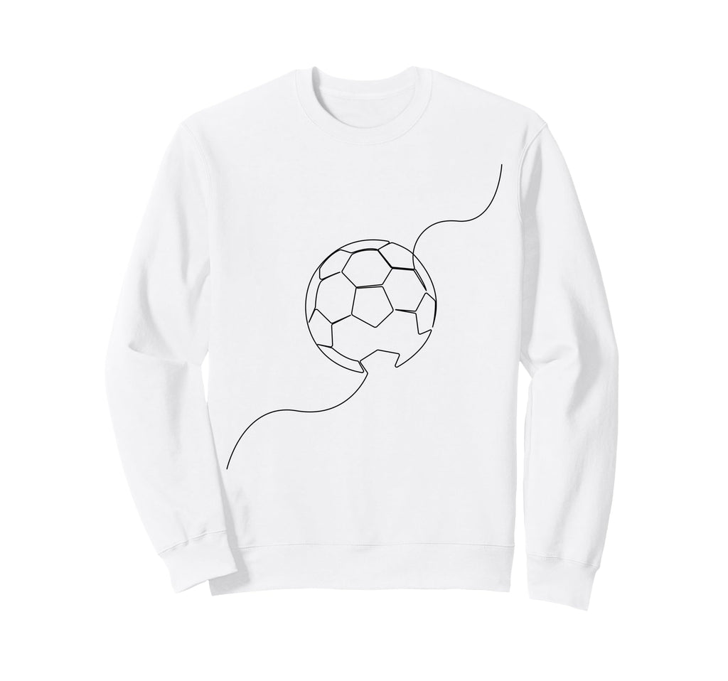 One Line Art Minimalist Soccer Sweatshirt - Unique Graphic for Adults