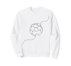 One Line Art Minimalist Soccer Sweatshirt - Unique Graphic for Adults
