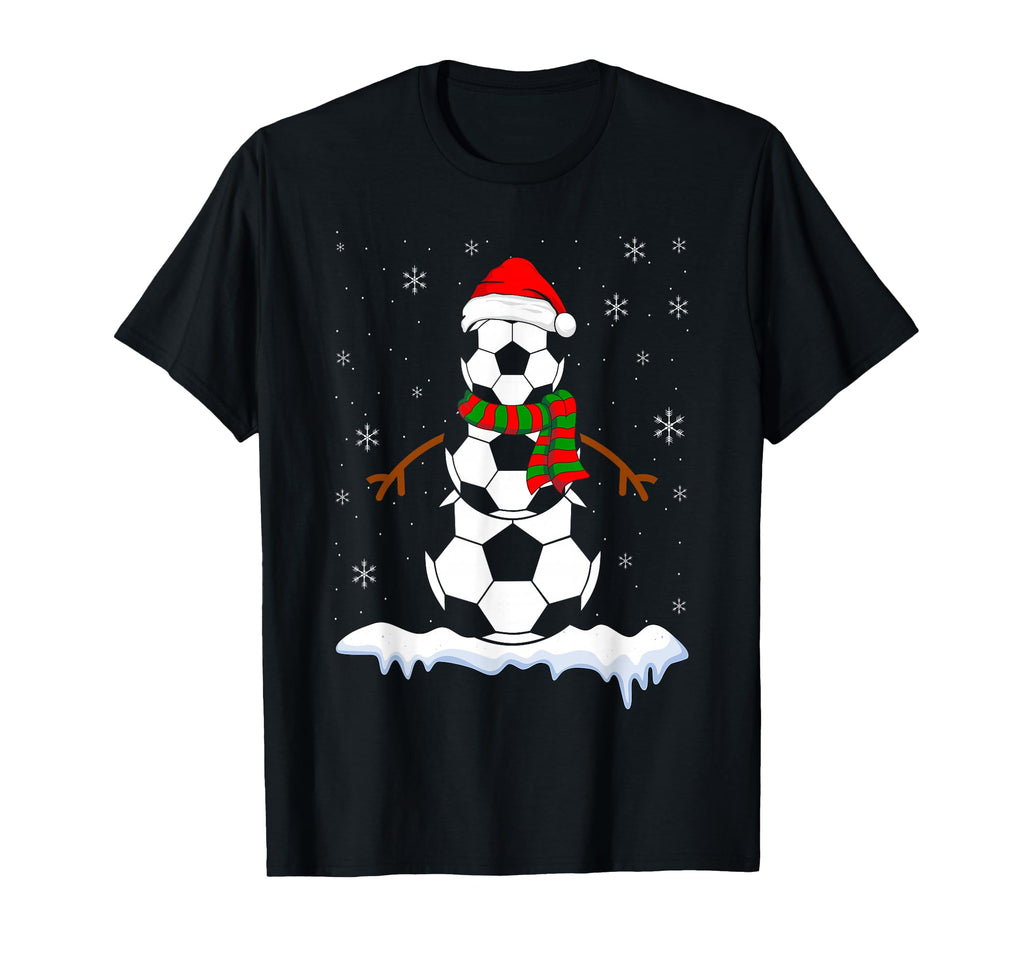 Funny Football Snowman Soccer T-Shirt - Trendy Graphic Unisex