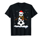 Funny Football Snowman Soccer T-Shirt - Trendy Graphic Unisex