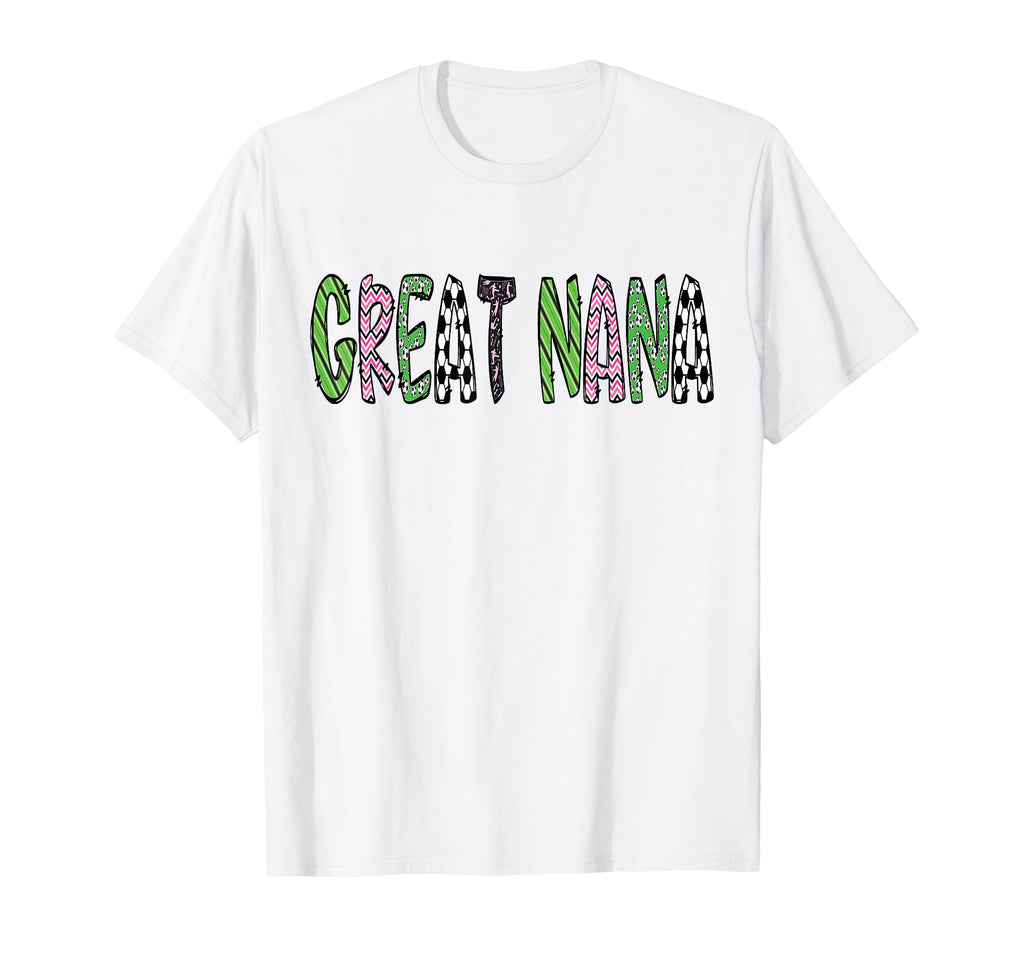 Soccer Great Nana Funny Soccer T-Shirt - Minimalist Print for Adults