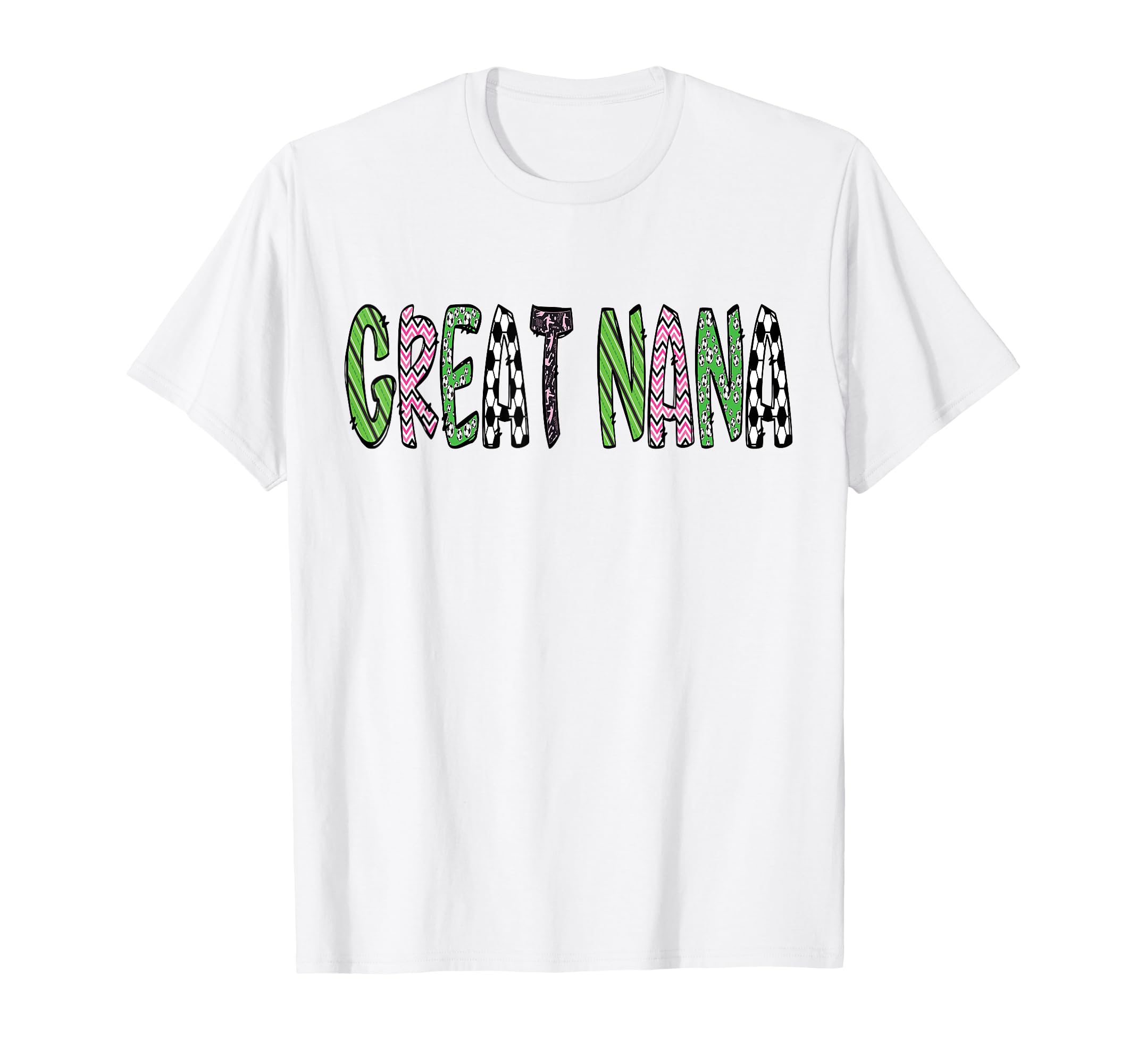 Soccer Great Nana Funny Soccer T-Shirt - Minimalist Print for Adults