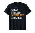 Eat Sleep Time Out Repeat Referee Game T-Shirt - Aesthetic Graphic Unisex