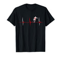 England Soccer Heartbeat Ekg Pulse T-Shirt - Novelty Apparel Men Women