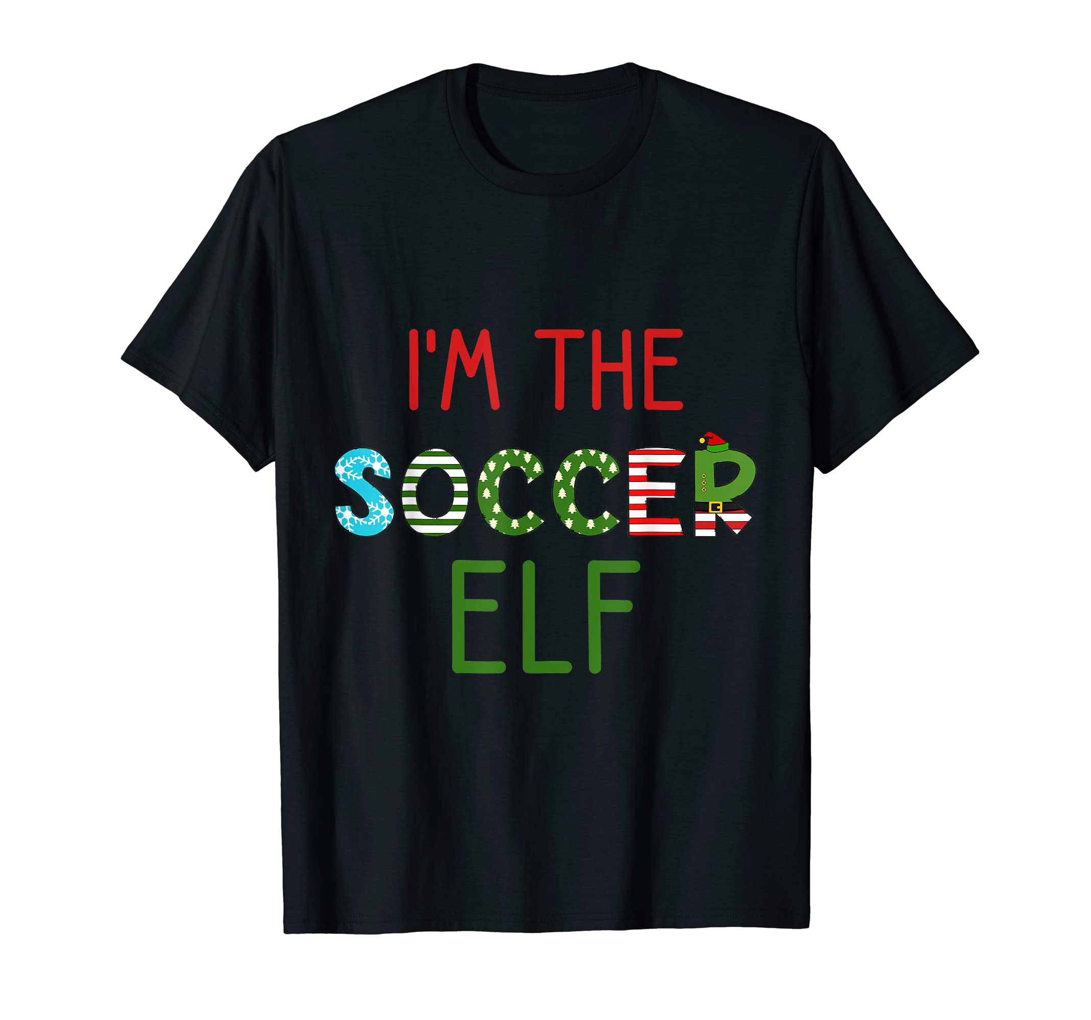Soccer Elf Funny Matching Family T-Shirt - Aesthetic Graphic for Adults