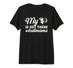 My Heart Is Out There Ball Mama Soccer T-Shirt - Minimalist Print Unisex