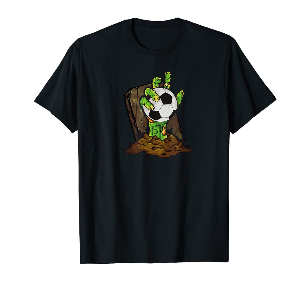 Zombie Soccer Player Funny Scary T-Shirt - Custom Art Print Unisex