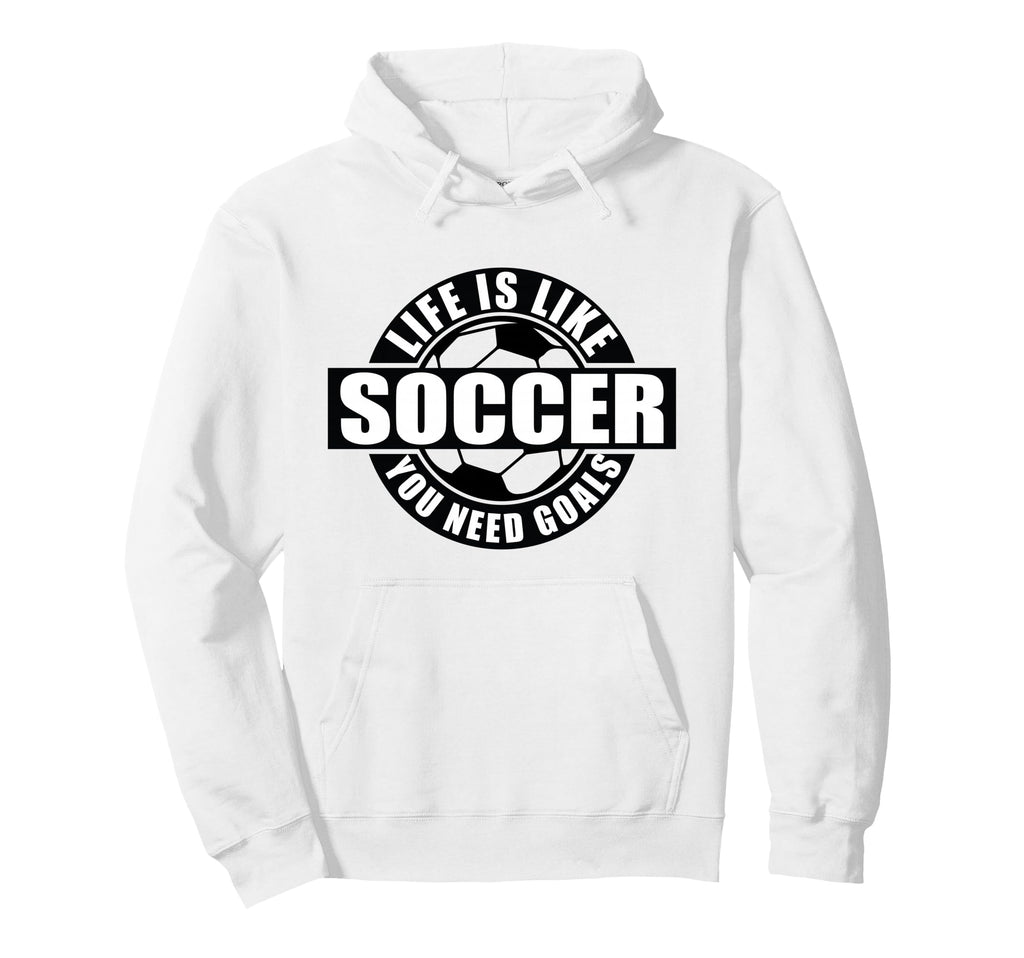 Life Lessons Soccer Goals Hoodie - Graphic Print for Adults