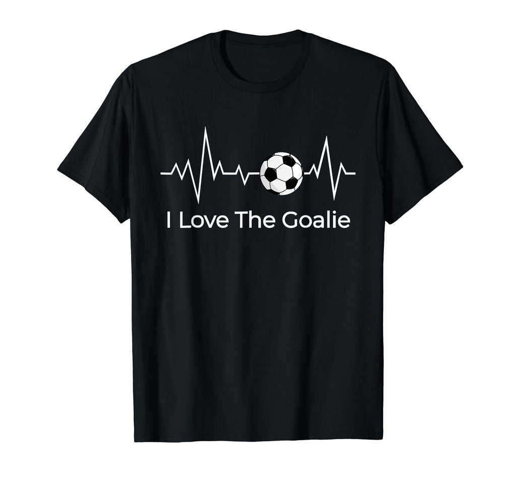 Soccer Mamas I Love Goalie Heartbeat T-Shirt - Novelty Apparel Unisex