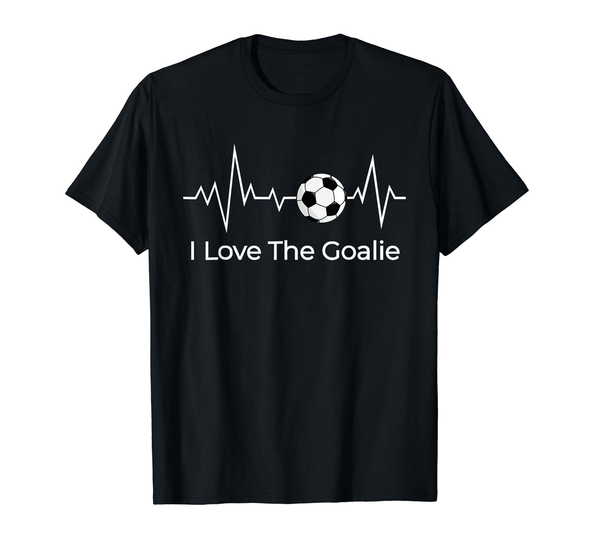 Soccer Wife I Love Goalie Heartbeat T-Shirt - Unique Graphic for Adults