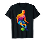 Rainbow Soccer Logo T-Shirt - Casual Everyday Wear for Adults