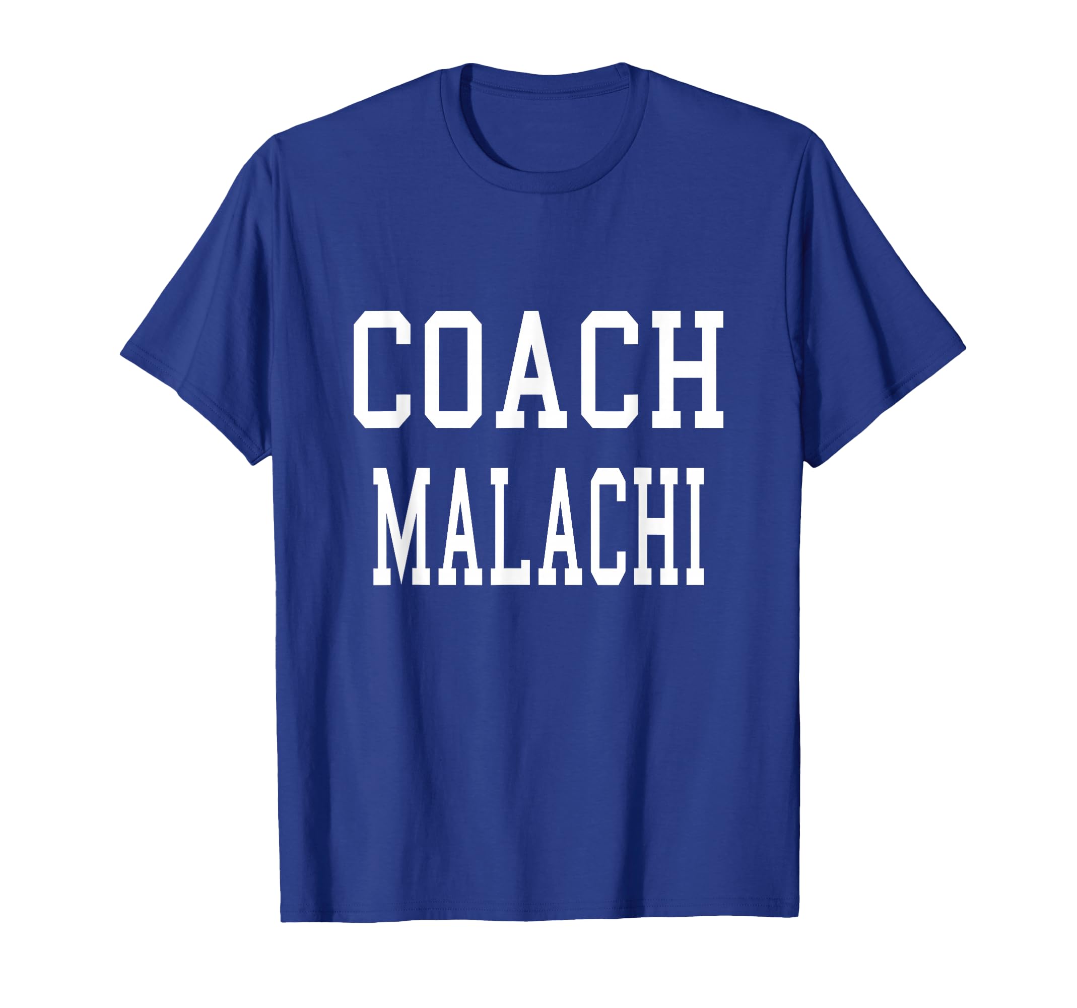 Coach Malachi Custom Football Soccer T-Shirt - Novelty Apparel for Adults
