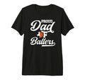 Mens Proud Dad Ballers Soccer T-Shirt - Minimalist Print for Adults