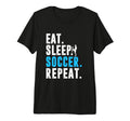 Eat Sleep Soccer Repeat Funny Soccer T-Shirt - Aesthetic Graphic Men Women