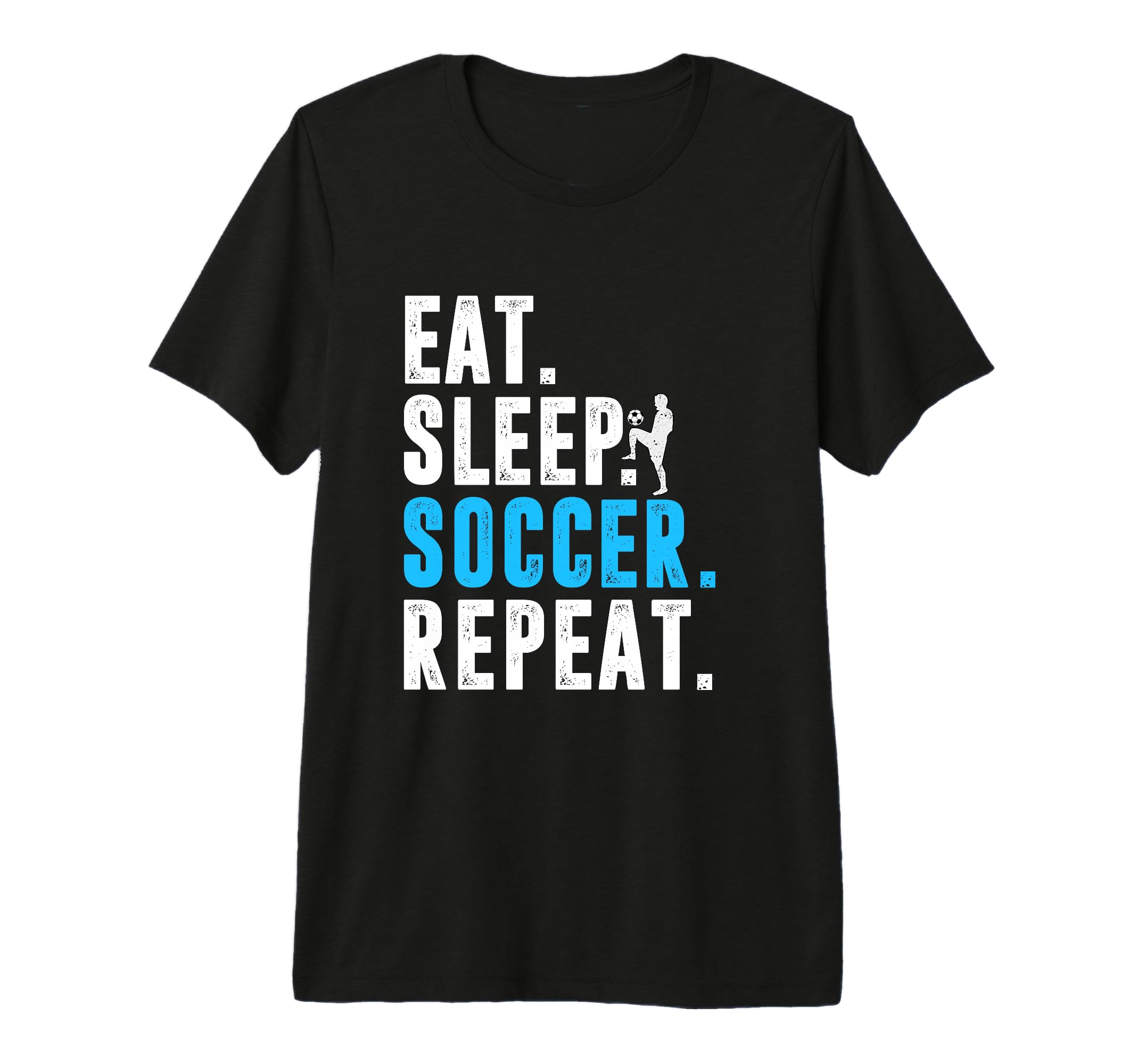 Eat Sleep Soccer Repeat Funny Soccer T-Shirt - Aesthetic Graphic Men Women