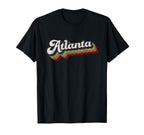 Atlanta Soccer Distressed Baseball Script T-Shirt - Novelty Apparel Unisex