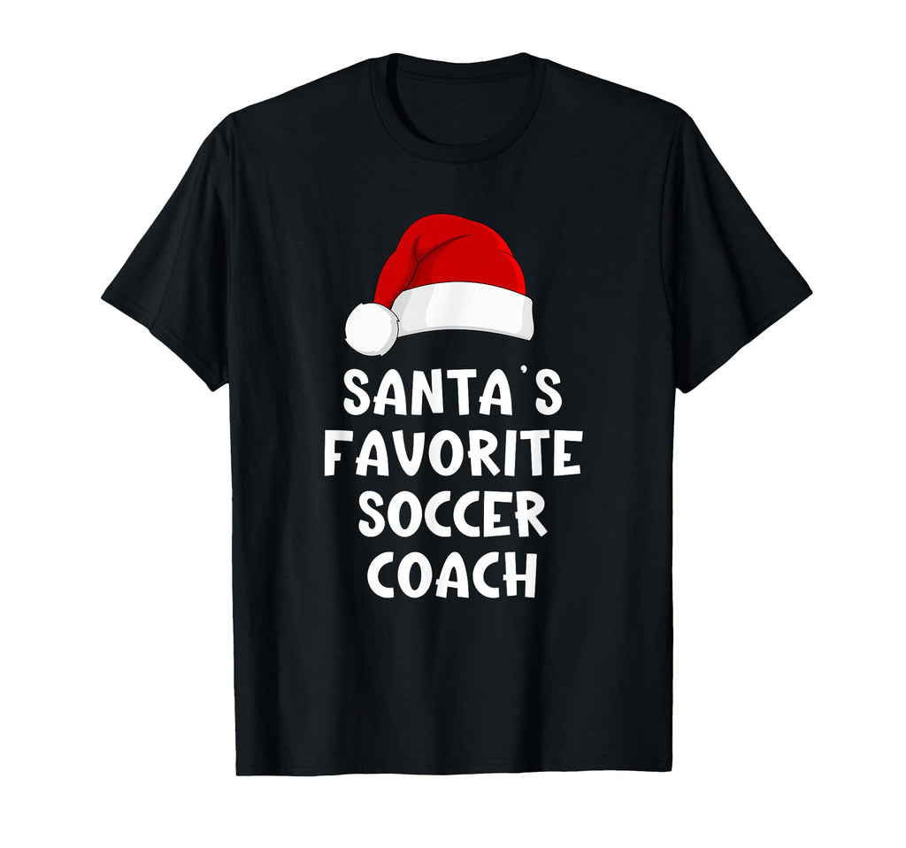 Santas Favorite Soccer Coach T-Shirt - Casual Everyday Wear for Adults
