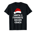 Santas Favorite Soccer Coach T-Shirt - Casual Everyday Wear for Adults