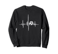 Soccer Heartbeat Goal Line Sweatshirt - Trendy Graphic for Adults