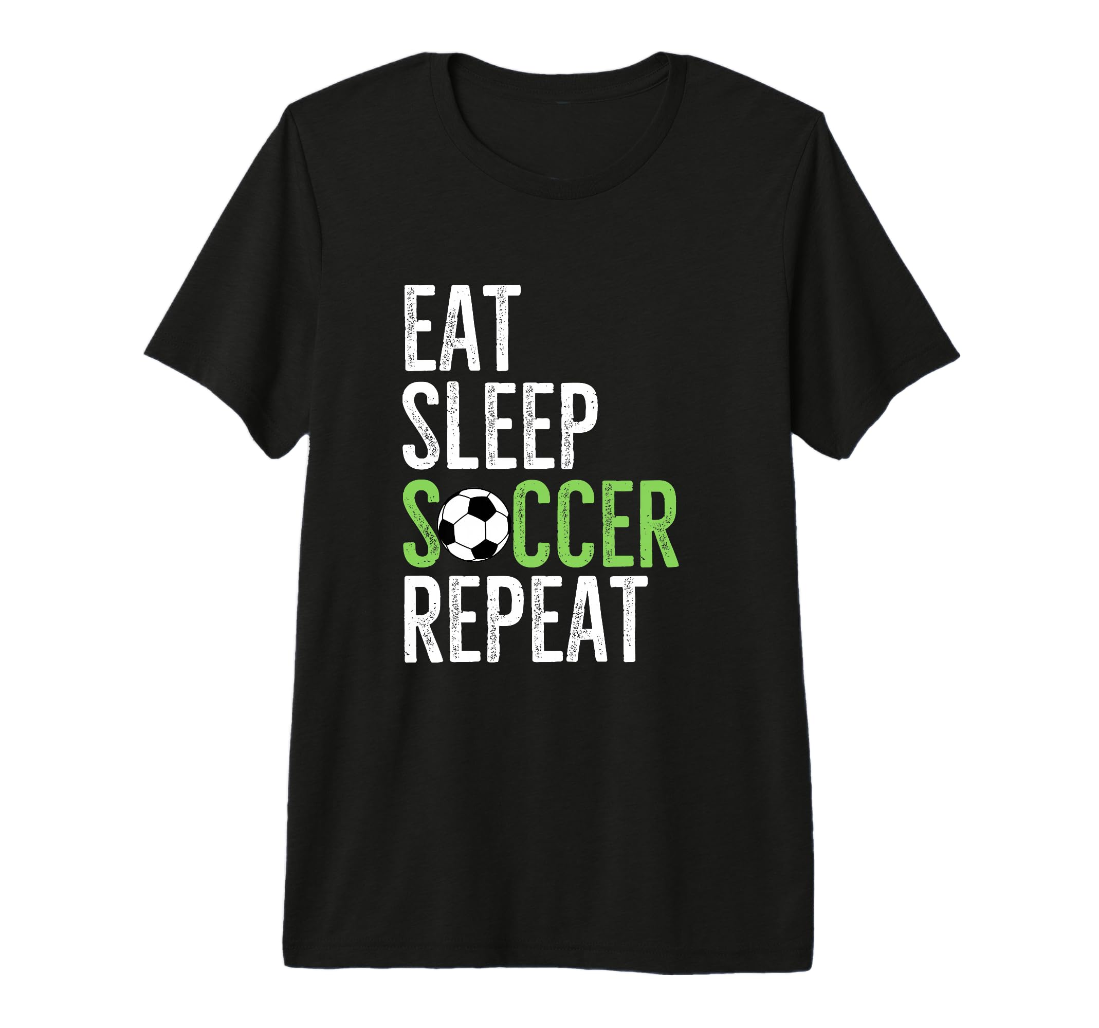 Eat Sleep Soccer Repeat Sport Player T-Shirt - Trendy Graphic for Adults