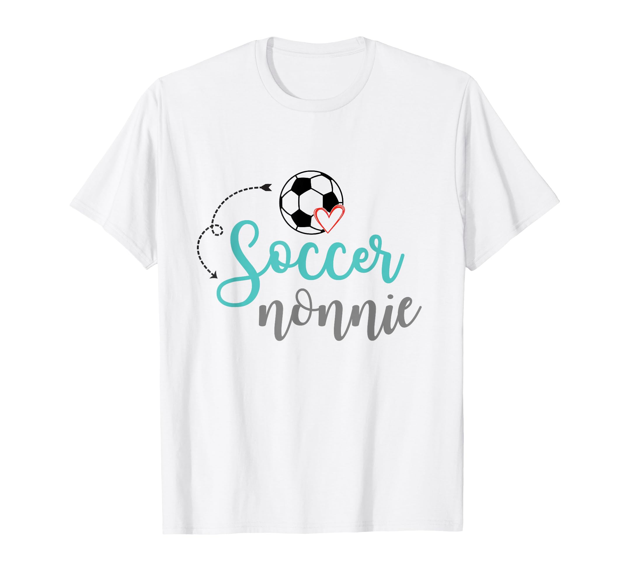 Soccer Nonnie Soccer Ball Heart T-Shirt - Streetwear Style Unisex