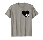 Soccer Love Heart Fans And Players T-Shirt - Custom Art Print for Adults