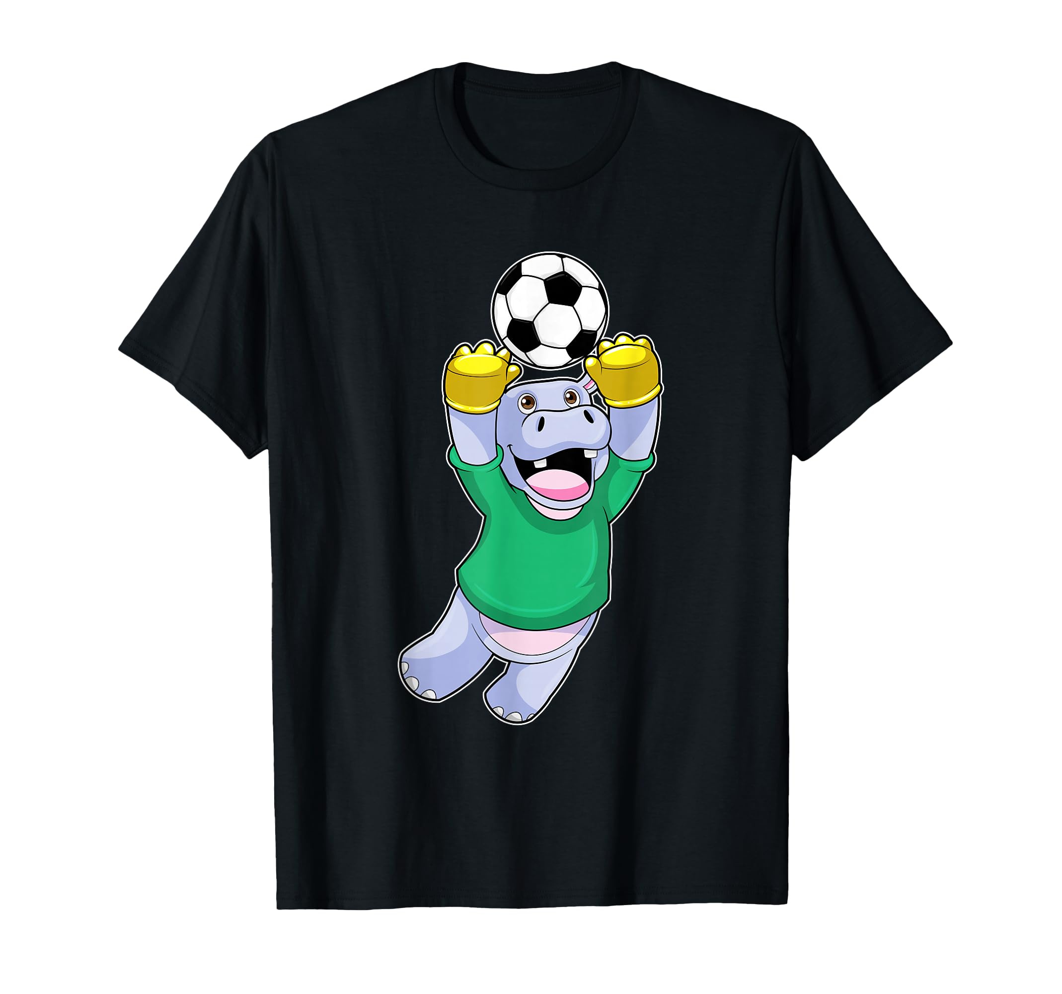 Hippo Goalkeeper Soccer Sports T-Shirt - Streetwear Style Unisex