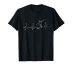 Soccer Shot Striker Heartbeat T-Shirt - Fun Novelty Design for Adults