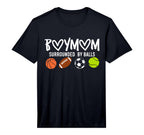 Mom Surrounded Balls Funny Ball T-Shirt - Casual Everyday Wear Men Women