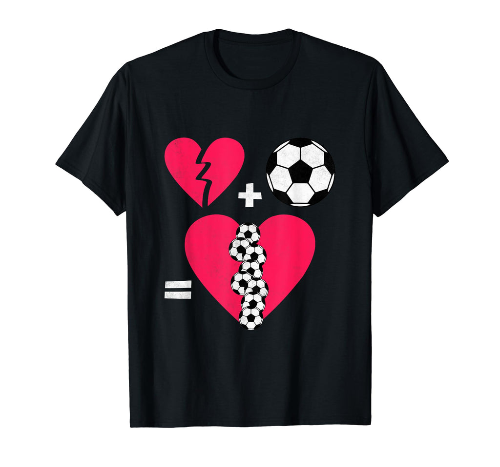 Soccer Heart Patch Up Soccer Love T-Shirt - Novelty Apparel Unisex