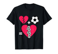 Soccer Heart Patch Up Soccer Love T-Shirt - Novelty Apparel Unisex