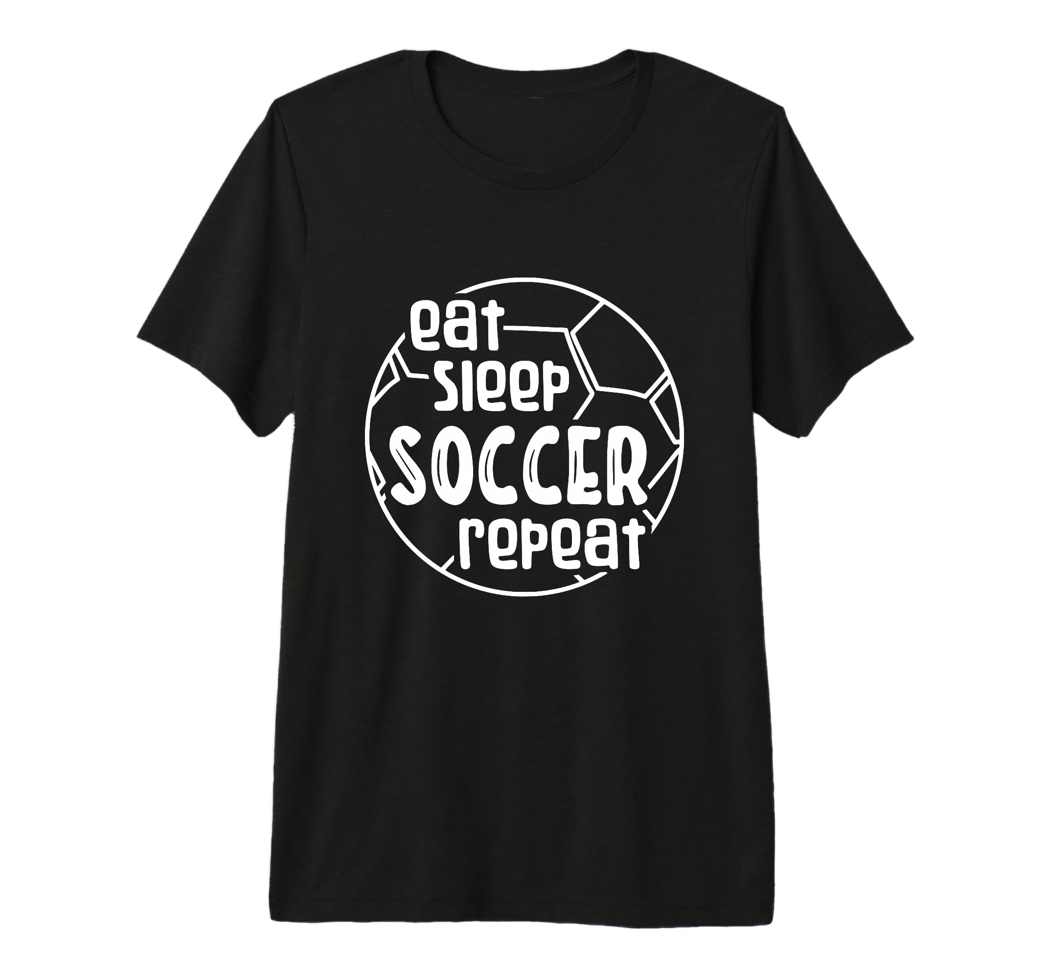 Eat Sleep Soccer Repeat Tri Blend T-Shirt - Graphic Print Men Women