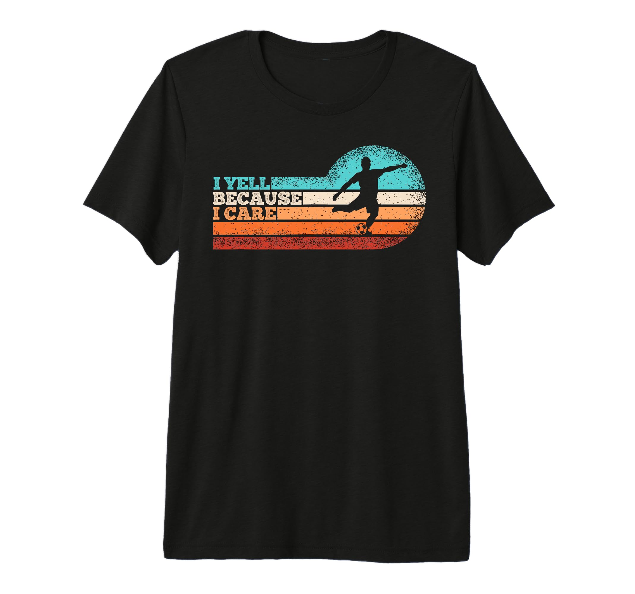 Funny Soccer Fan I Yell Because I T-Shirt - Novelty Apparel for Adults