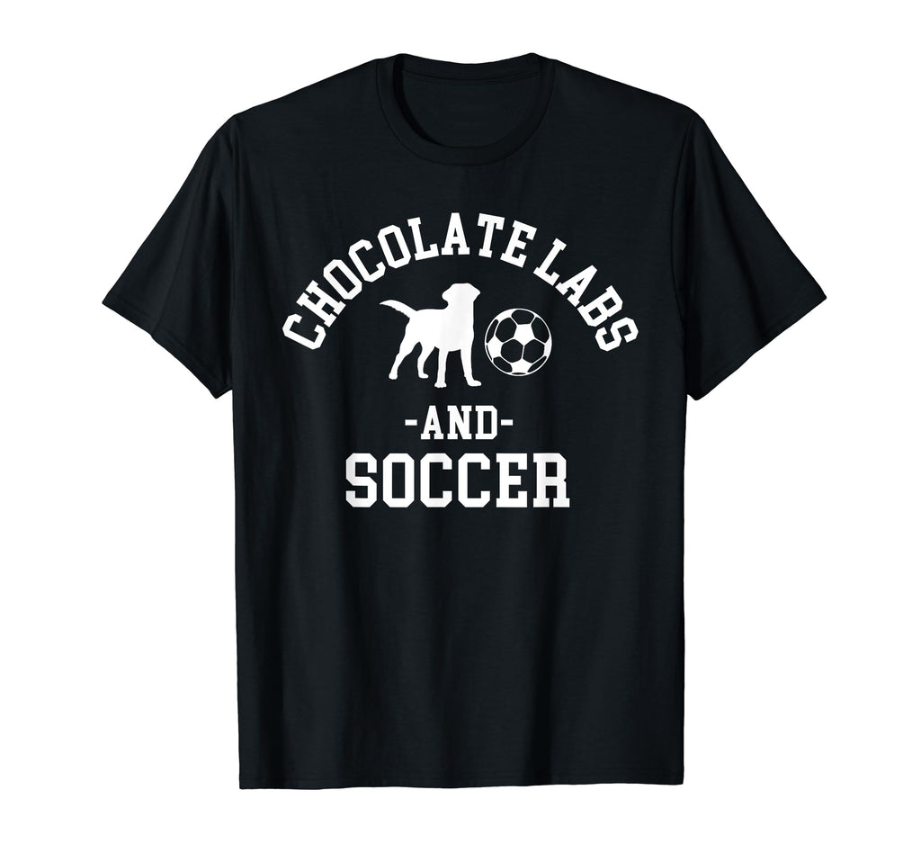 Chocolate Labs And Soccer Labrador Lab T-Shirt - Aesthetic Graphic Unisex