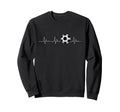 Soccer Ball Heartbeat Funny Sweatshirt - Casual Everyday Wear Unisex