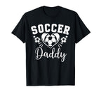 Soccer Daddy Soccer Heart T-Shirt - Trendy Graphic Men Women