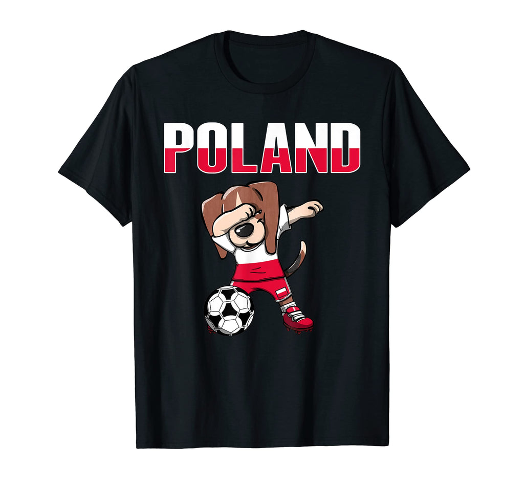 Dabbing Beagle Dog Poland Soccer Fans T-Shirt - Graphic Print Men Women