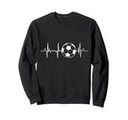 Soccer Heartbeat Sweatshirt - Custom Art Print Men Women