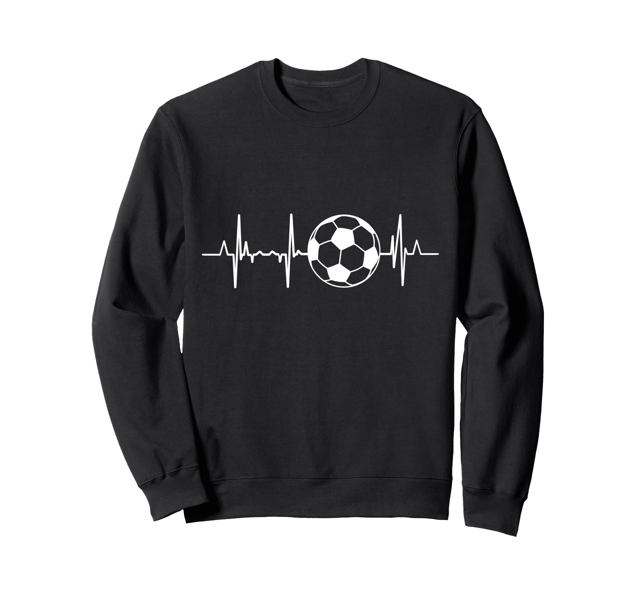 Soccer Heartbeat Sweatshirt - Custom Art Print Men Women