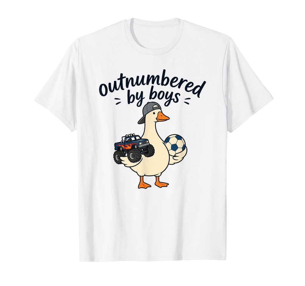 Funny Mom Silly Goose Outnumbered T-Shirt - Trendy Graphic Men Women