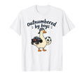 Funny Mom Silly Goose Outnumbered T-Shirt - Trendy Graphic Men Women