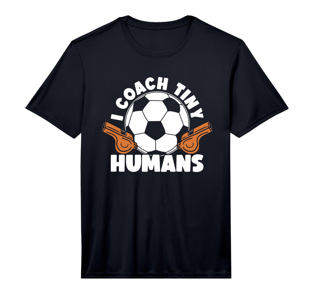 Mens Soccer Trainer I Coach Tiny T-Shirt - Custom Art Print for Adults