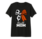 Ball Mom Soccer Basketball Mom T-Shirt - Novelty Apparel for Adults