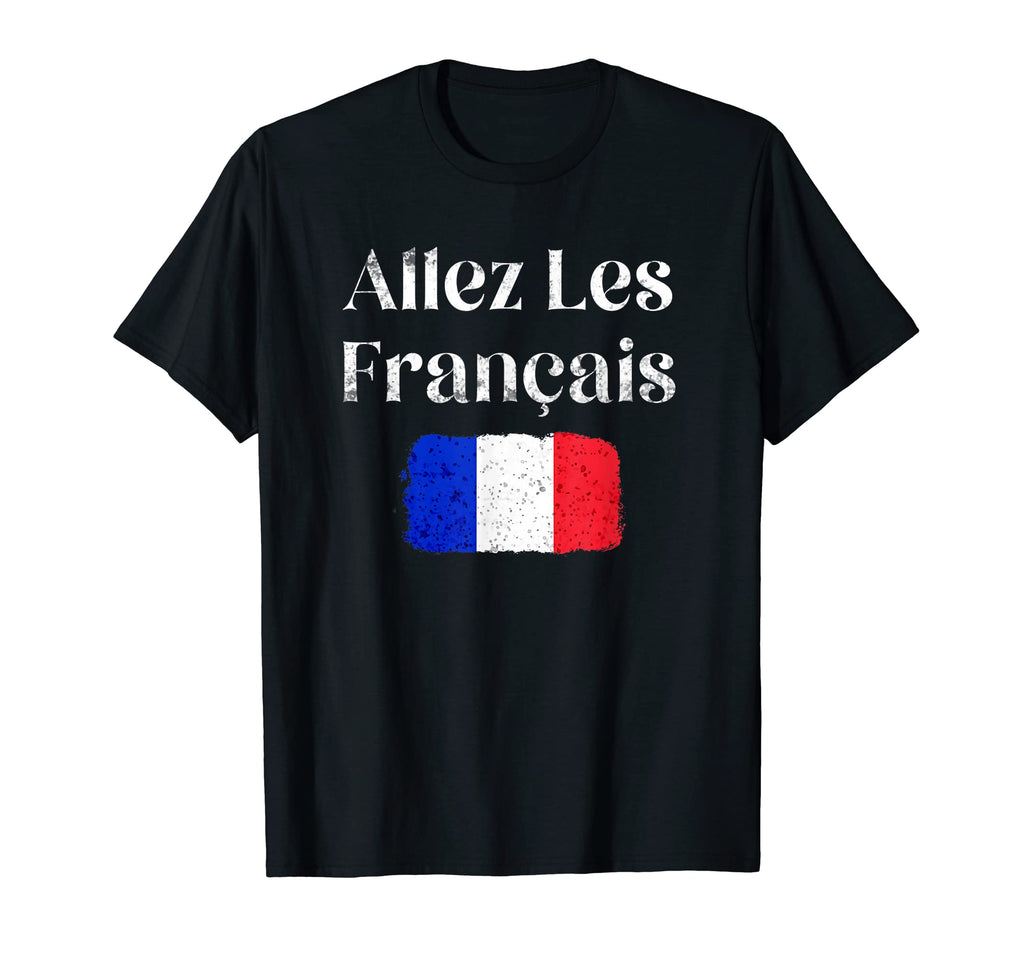 Allez Les Fran Ais France Soccer French T-Shirt - Graphic Print for Adults