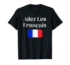 Allez Les Fran Ais France Soccer French T-Shirt - Graphic Print for Adults